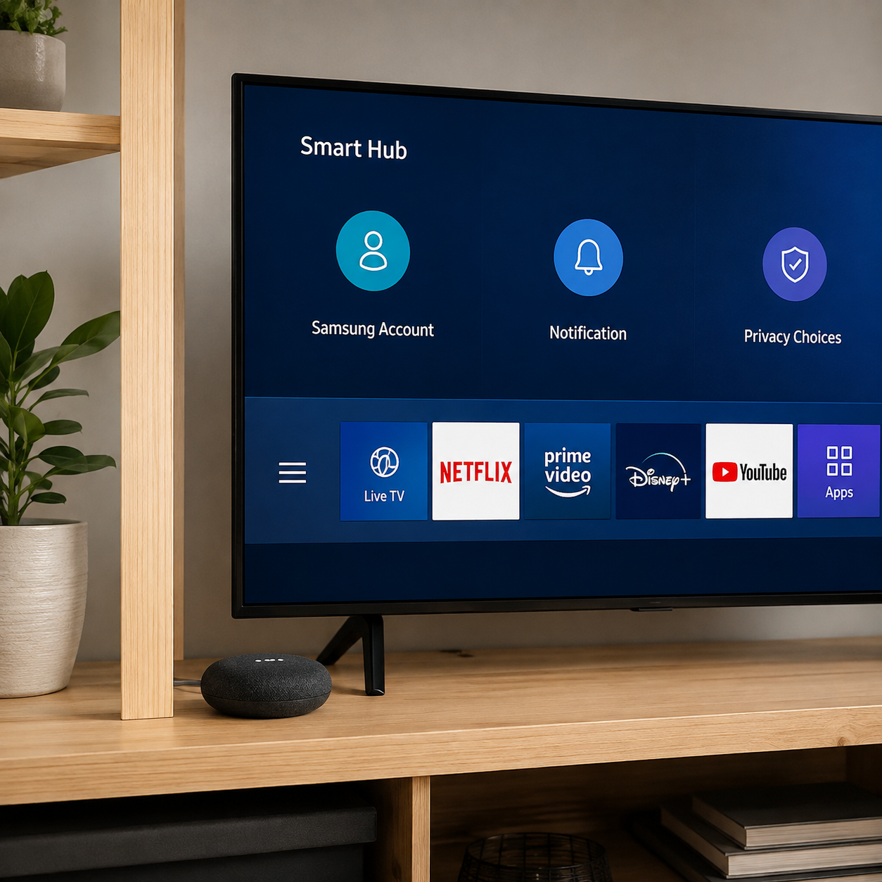 Smart TV in a modern home